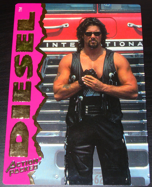 WWF Wrestling Diesel Super Sized Action Packed Promo Trading Card