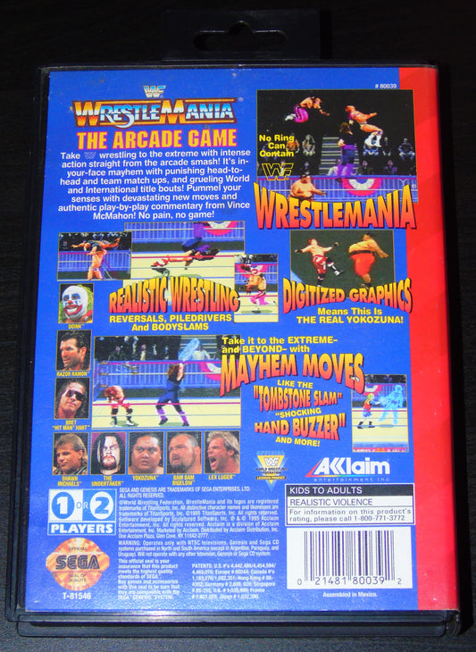 Sega Mega Drive/Genesis WWF Wrestlemania The Arcade Game