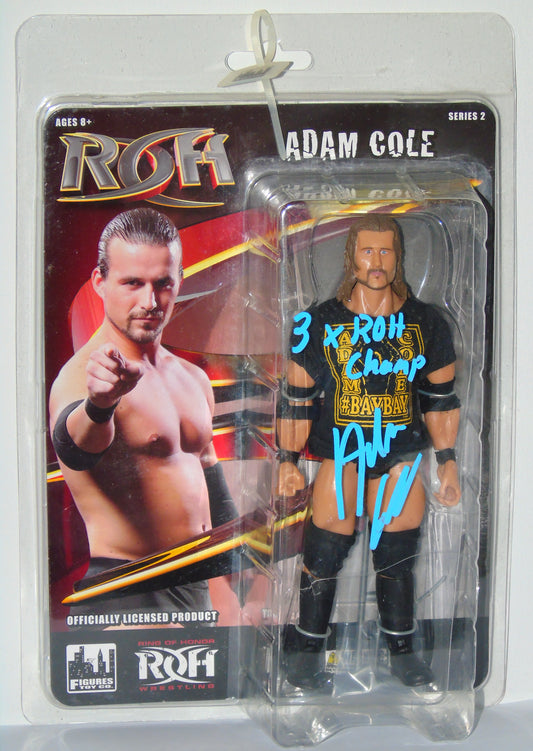 Adam Cole Signed ROH Wrestling Figure