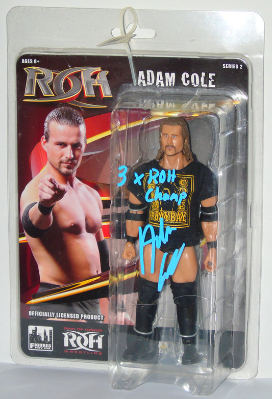 Adam Cole Signed ROH Wrestling Figure
