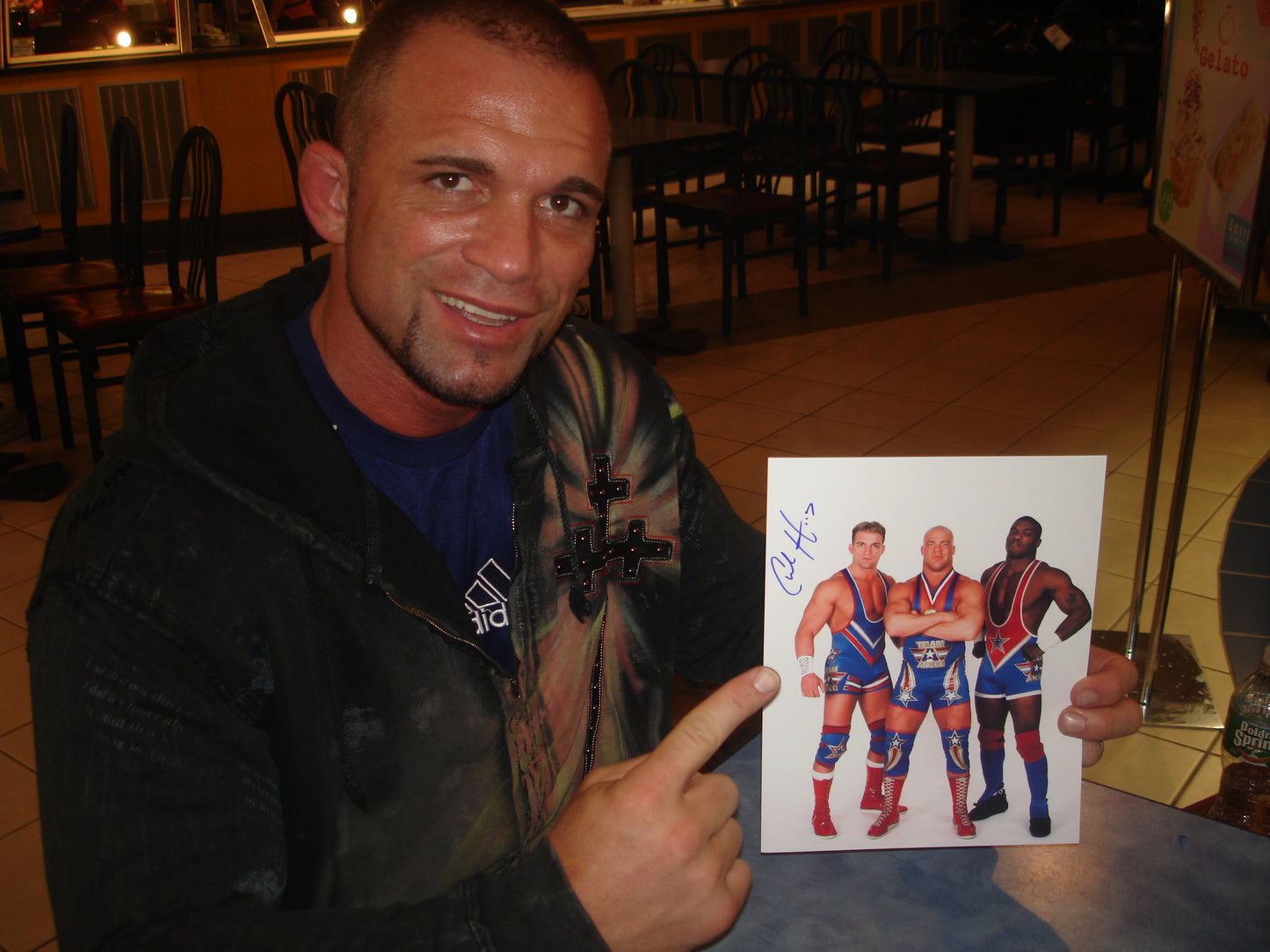 Team Angle Charlie Haas & Kurt Angle Signed WWE Photo