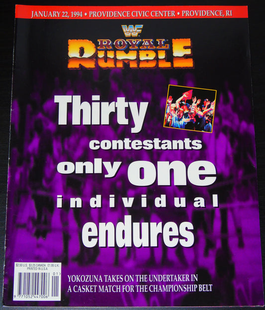 WWF ROYAL RUMBLE 1994 SOUVENIR EDITION PROGRAM MAGAZINE