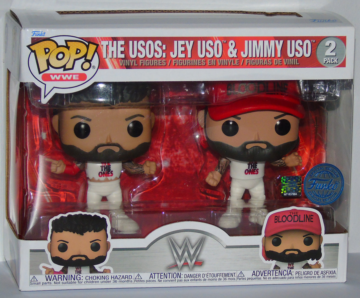 The Uso's Jey & Jimmy Uso Funko WWE Pop! Vinyl Figure Set