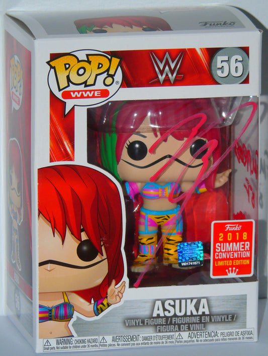 Asuka WWE Funko Pop! Vinyl Signed Figure 2018 Summer Convention Ltd Ed