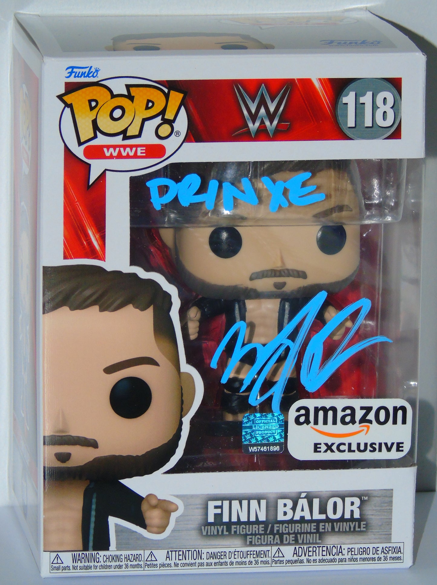 Amazon Exclusive Finn Balor Signed Funko WWE Wrestling Pop! Vinyl Figure