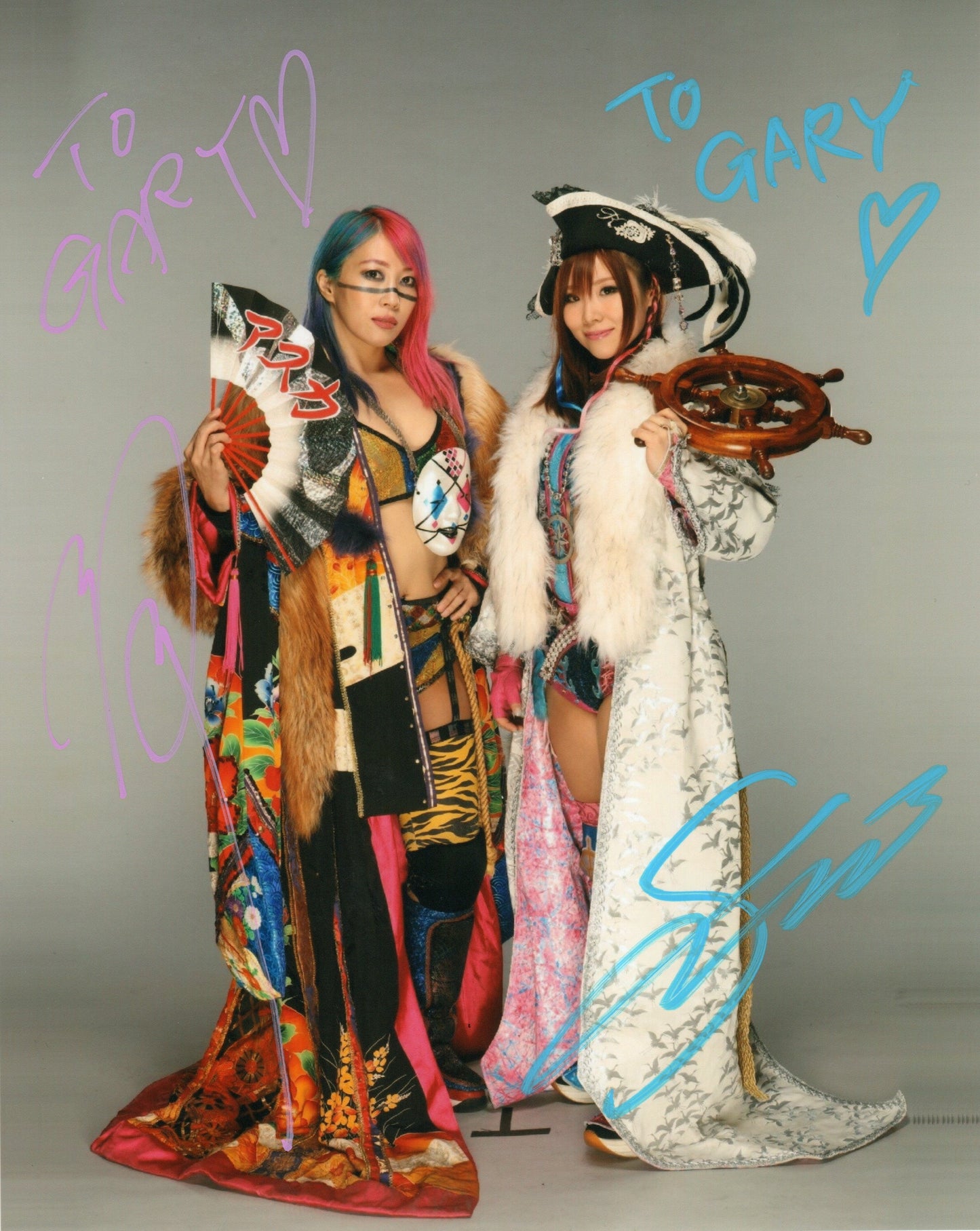 The Kabuki Warriors Kairi Sane & Asuka Signed WWE Wrestling Photo