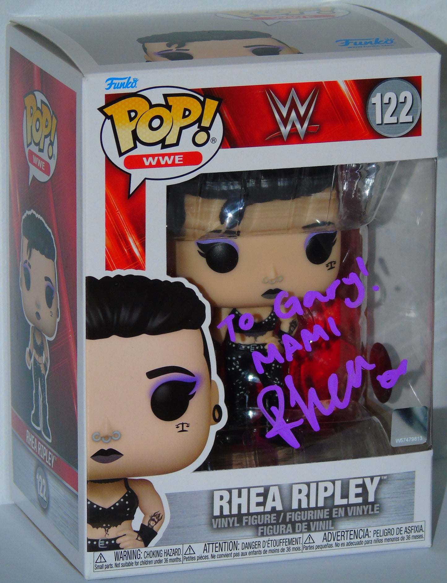 Rhea Ripley Signed Funko WWE Wrestling Pop! Vinyl Figure