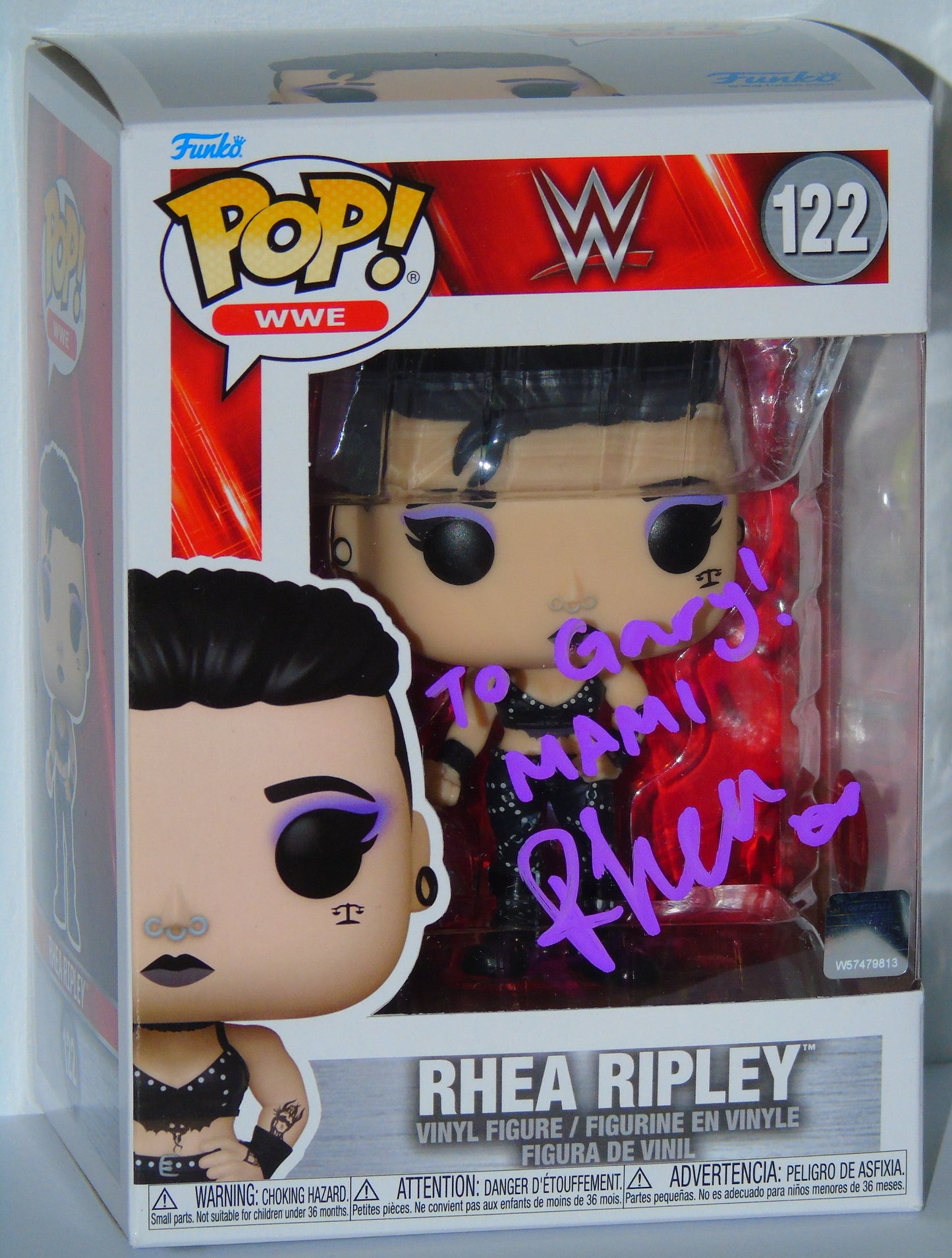 Rhea Ripley Signed Funko WWE Wrestling Pop! Vinyl Figure