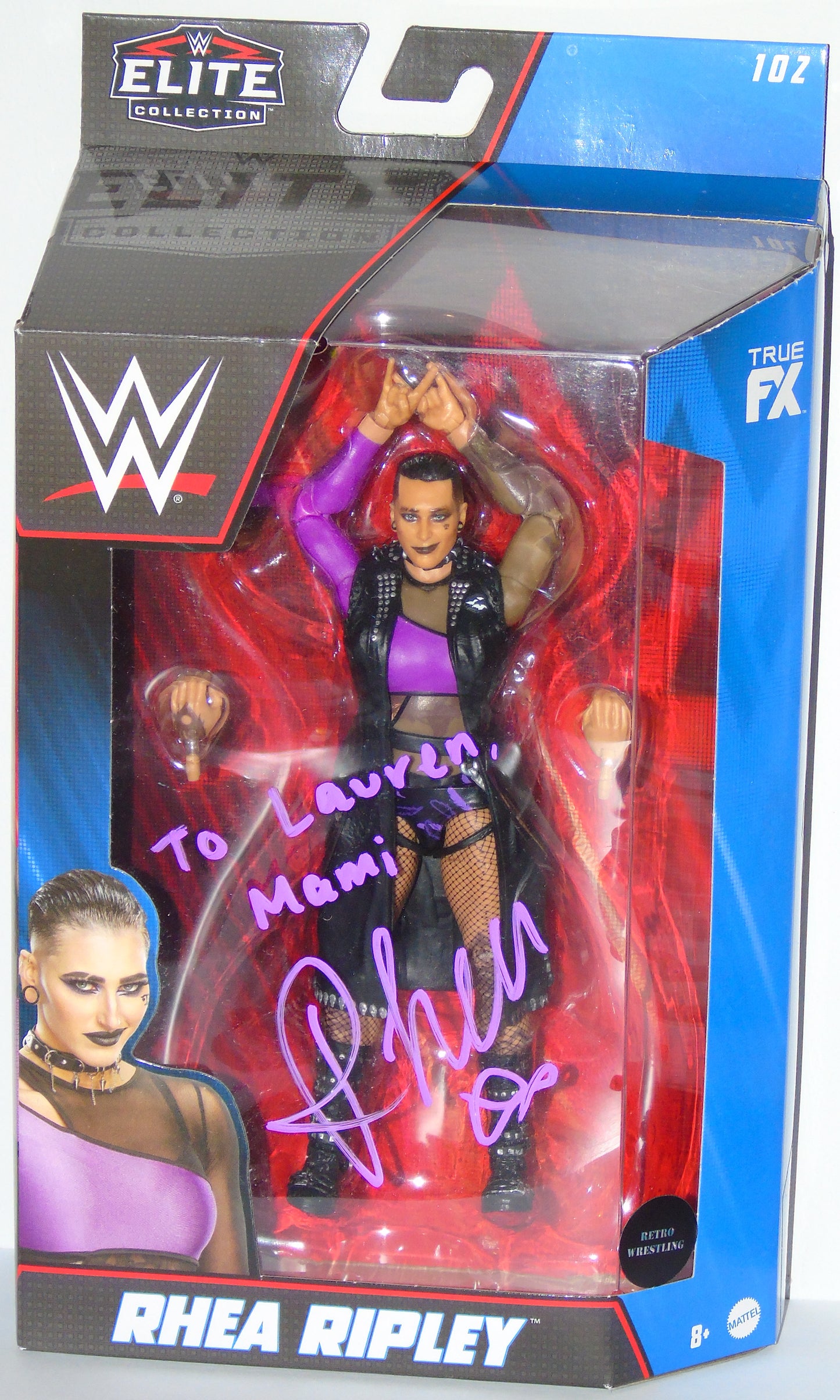 Rhea Ripley Signed Mattel Elite Series 102 WWE Wrestling Figure