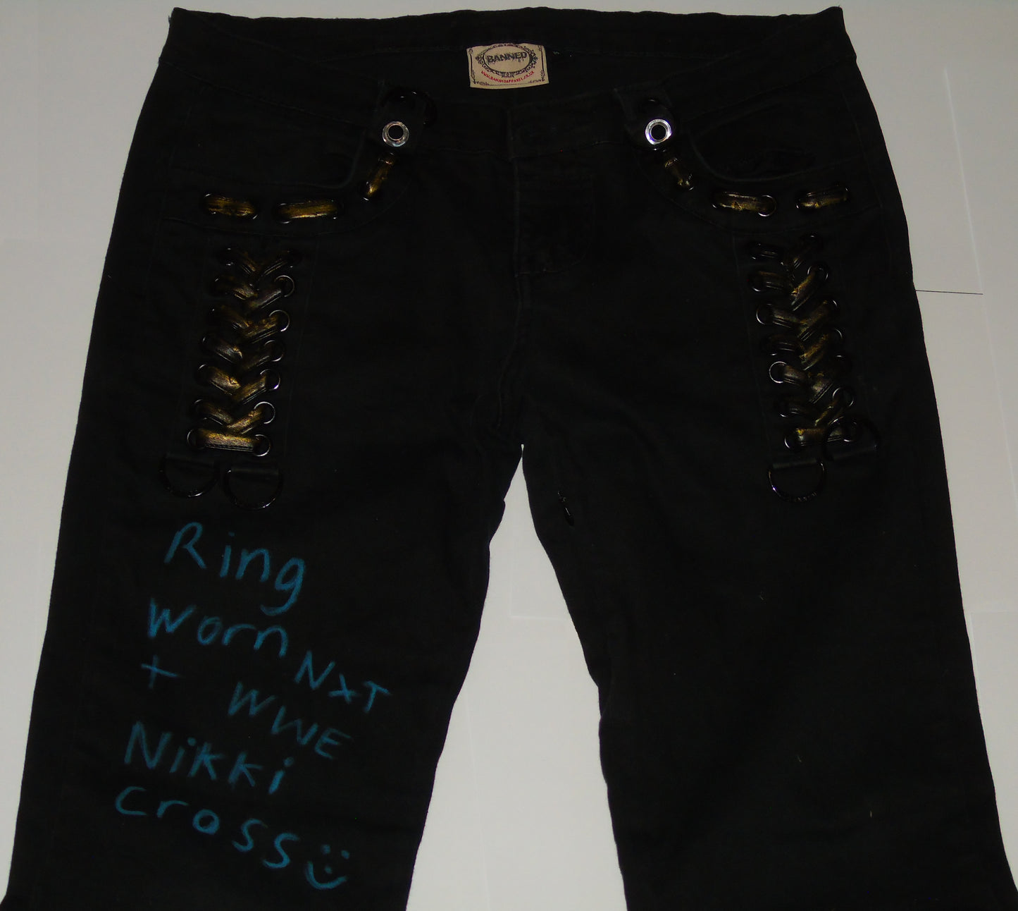 Ring Worn & Signed Nikki Cross NXT WWE Combat Trousers