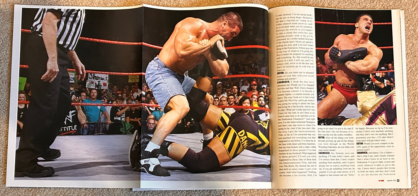 WWF Raw Magazine January 1999 w/Poster