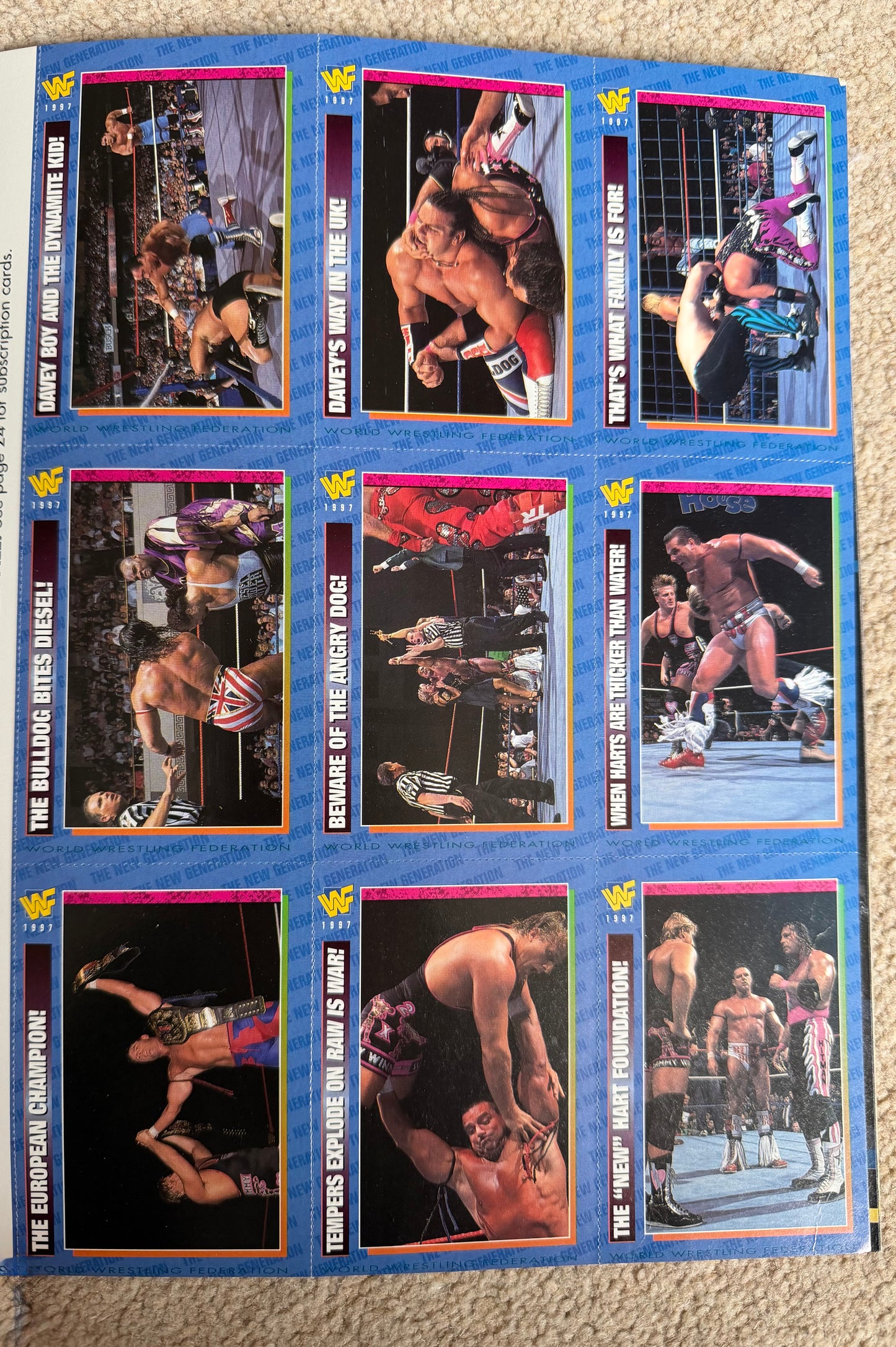 WWF Wrestling Magazine July 1997 w/Poster & Trading Cards