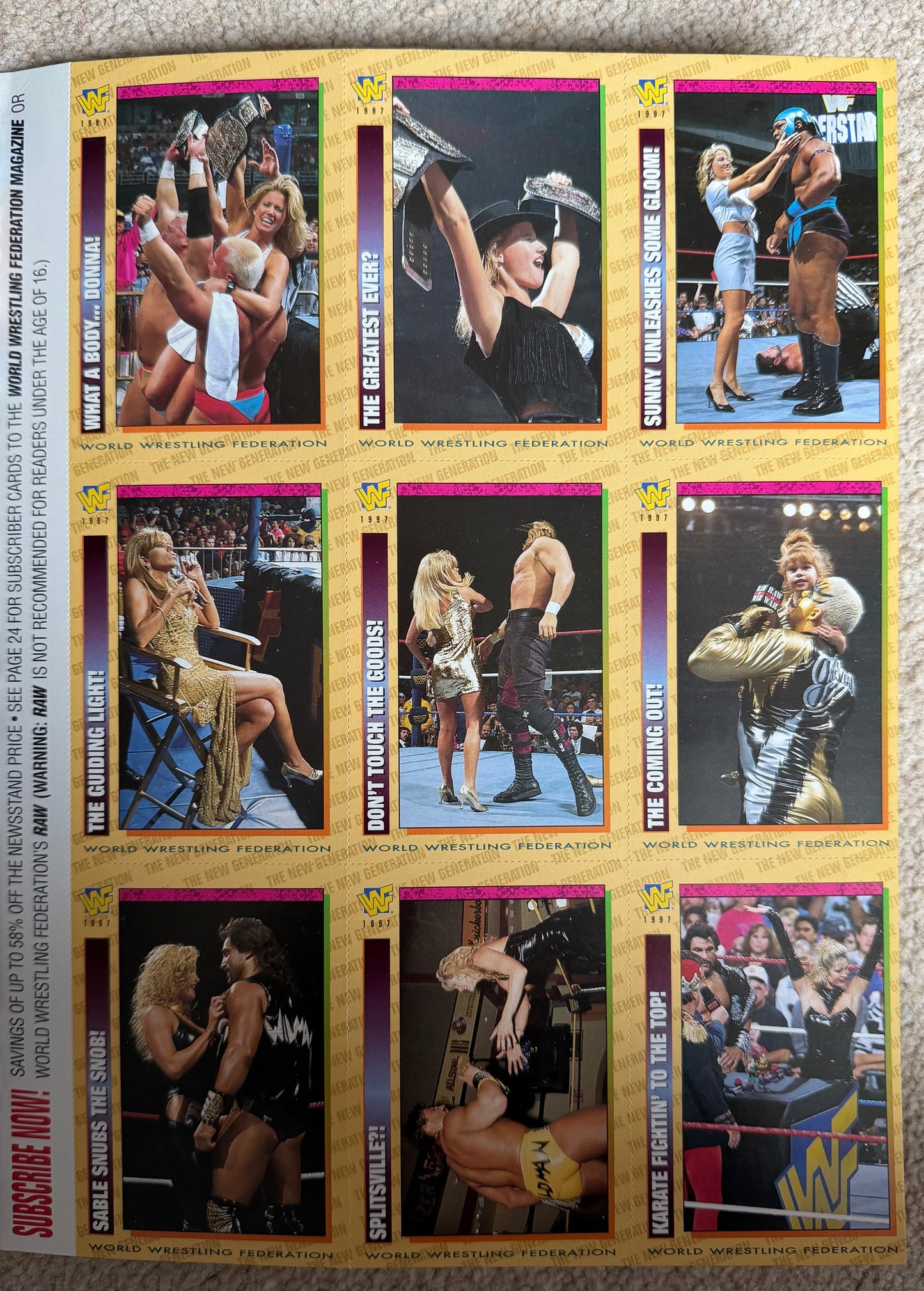 WWF Wrestling Magazine September 1997 w/Poster & Trading Cards