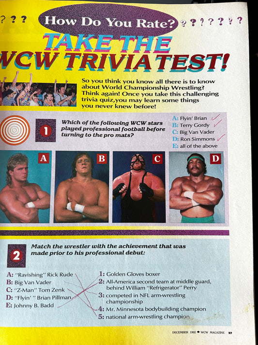 WCW Magazine December 1992