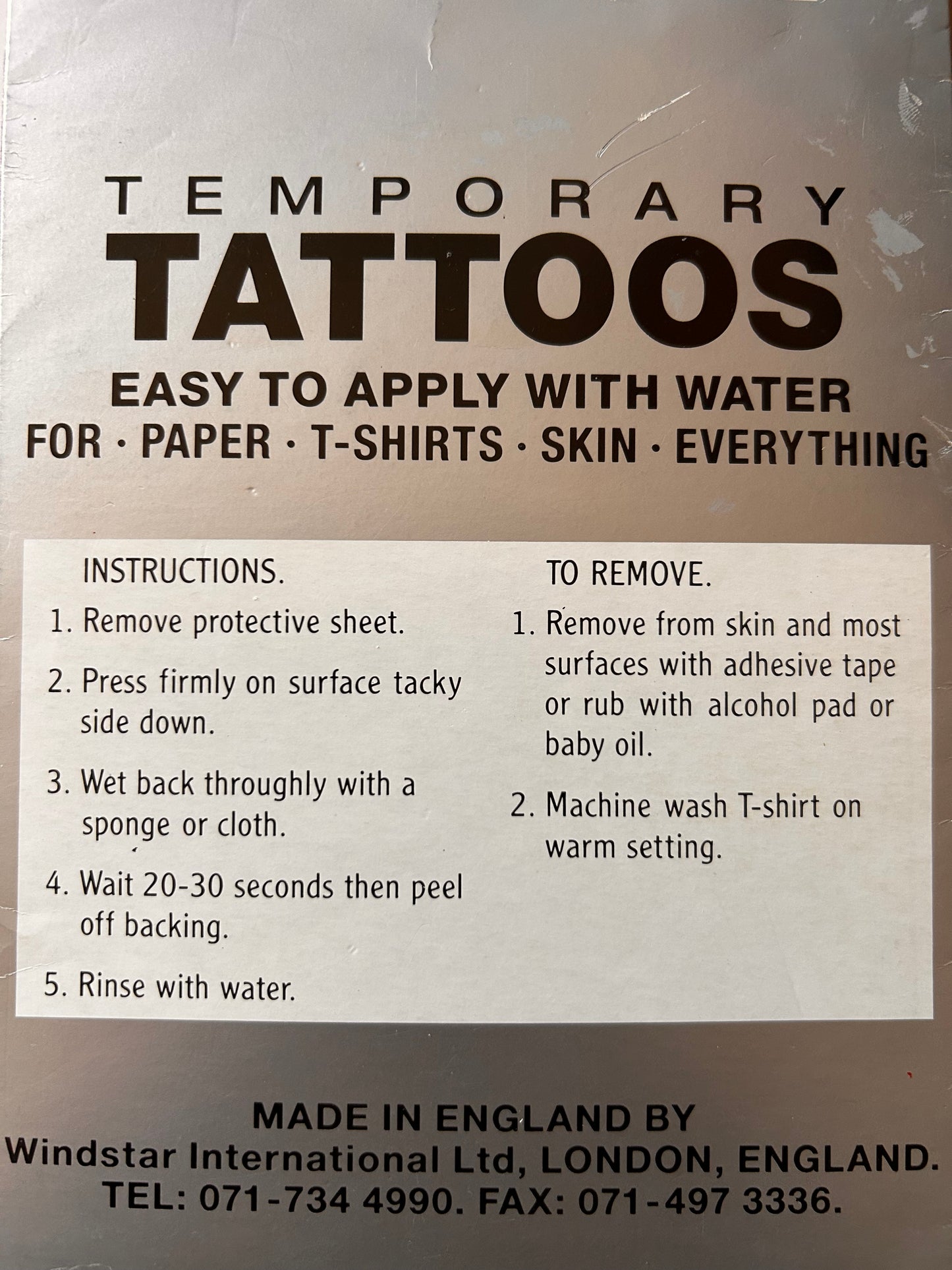 WWF Wrestling Temporary Tattoos Super Transfer Collection Sheet