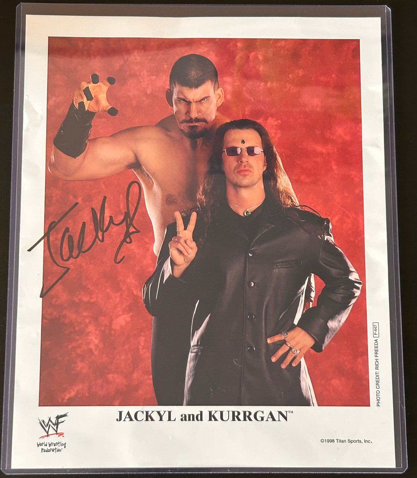 Jackyl and Kurrgan WWE WWF Wrestling Signed Promo Photo P-447