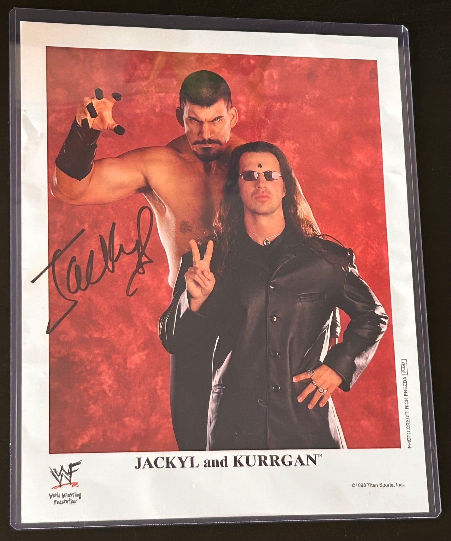 Jackyl and Kurrgan WWE WWF Wrestling Signed Promo Photo P-447