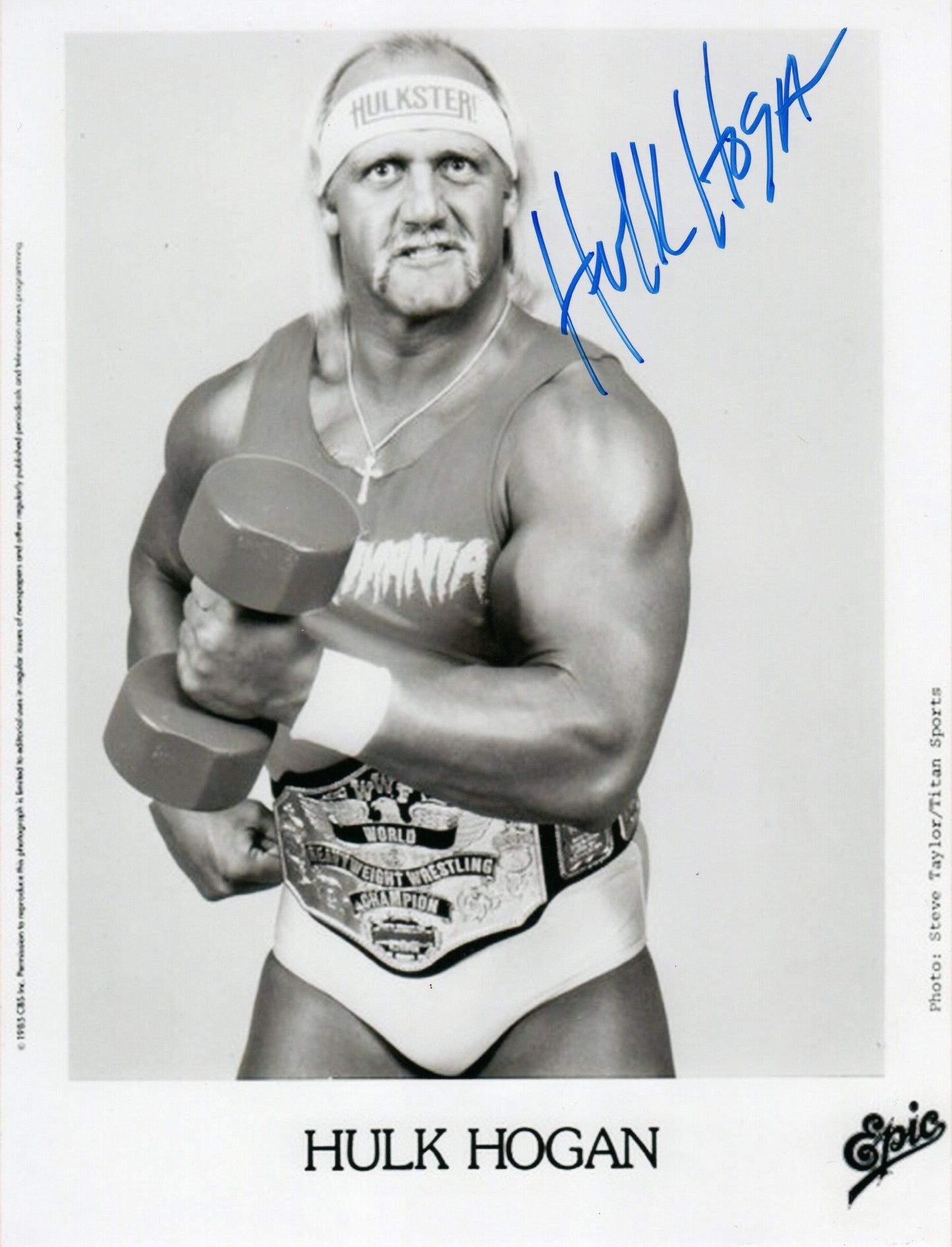 Hulk Hogan WWF Signed Promo Photo Print