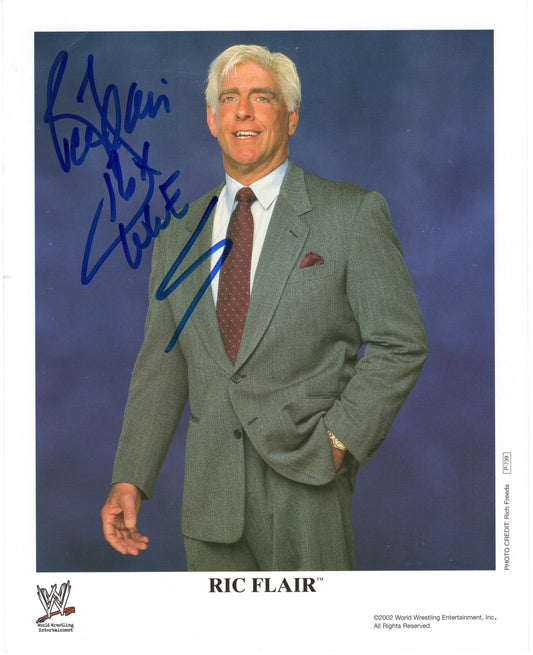 Ric Flair WWE/WWF Signed Promo Photo P-739