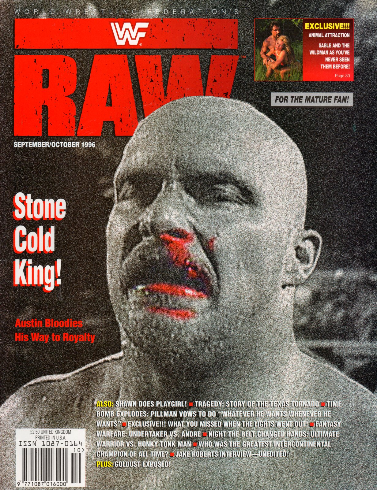 WWF Raw Magazine September October 1996 W Poster RetroWrestling WWF Raw Magazine September October 1996 W Poster RetroWrestling