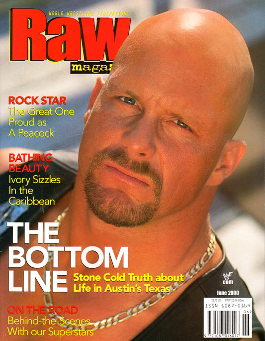 WWF Raw Magazine June 2000 w/Poster