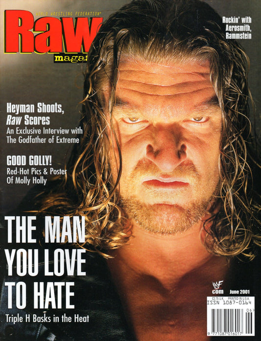 WWF Raw Magazine June 2001 w/Poster