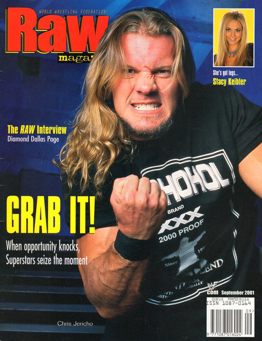 WWF Raw Magazine September 2001 w/Poster