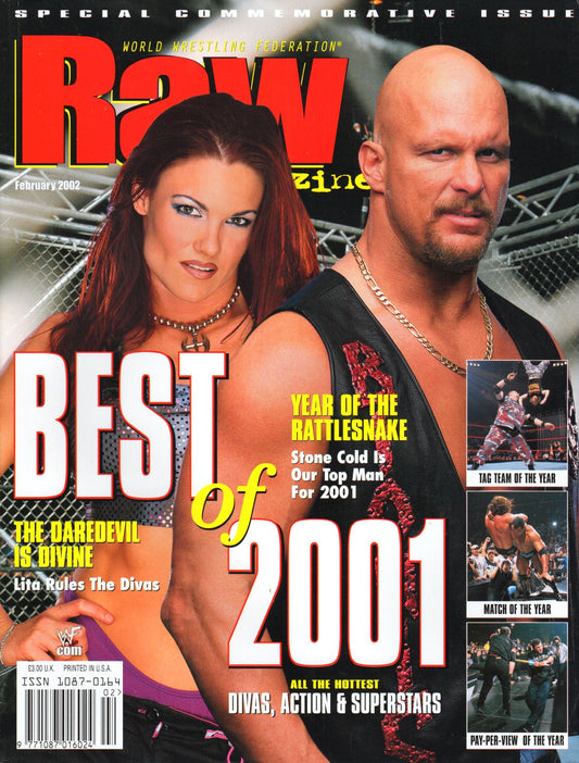 WWF Raw Magazine February 2002 w/Poster