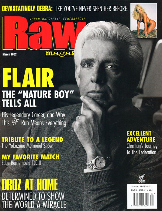 WWF Raw Magazine March 2002 w/Poster