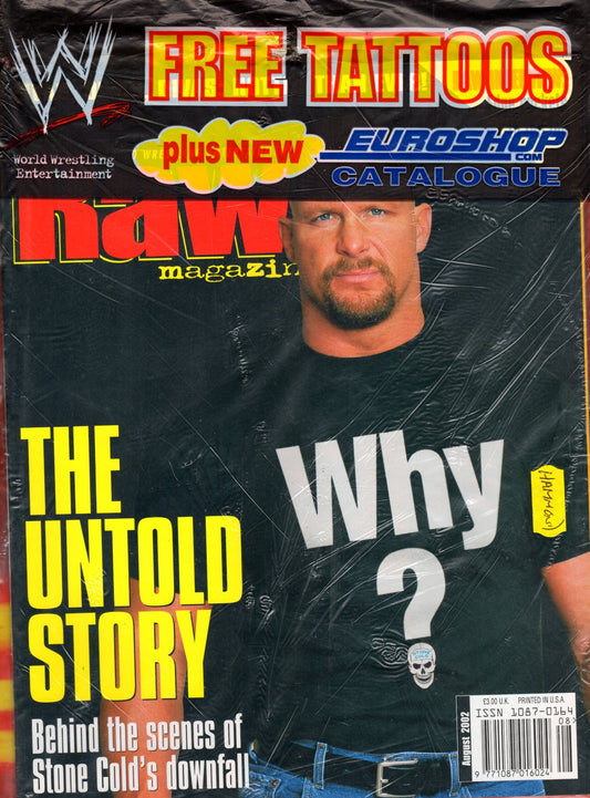 WWE Raw Magazine August 2002 w/Poster