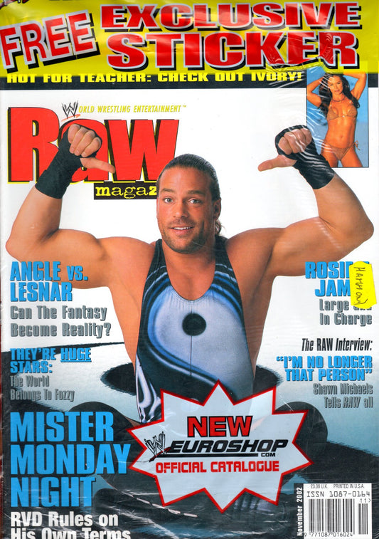 WWE Raw Magazine November 2002 w/Poster