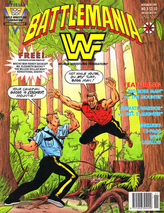 WWF Battlemania Comic Issue 3 w/Posters