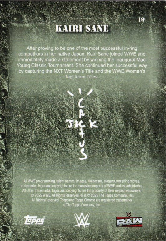 Kairi Sane signed WWE Topps Cactus Jack Series Trading Card