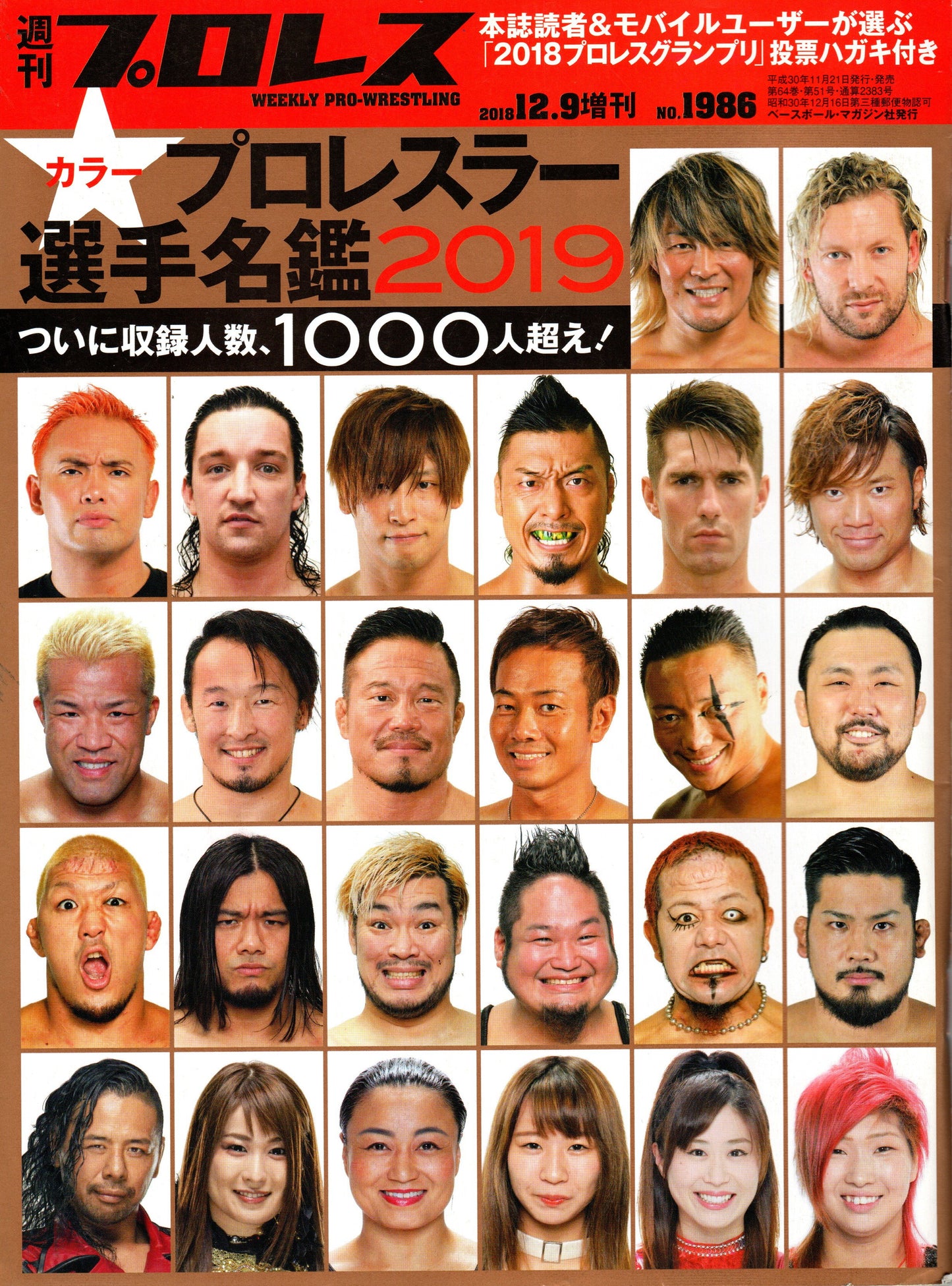 Japanese Professional Wrestling Magazine No.1986 2019