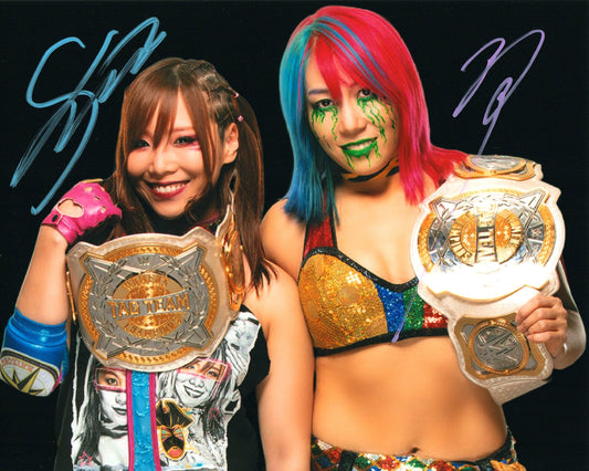 Kabuki Warriors Kairi Sane & Asuka Signed WWE Wrestling Photo