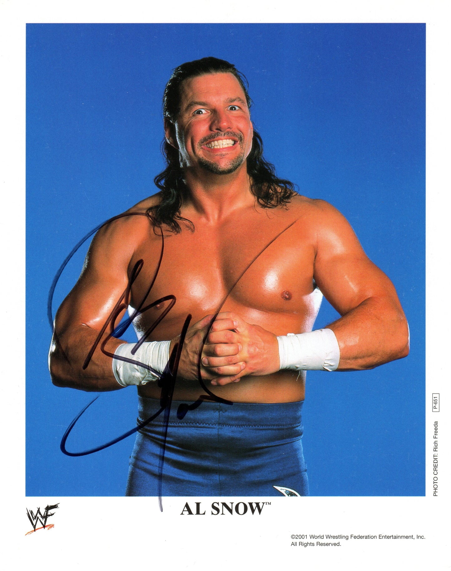 Al Snow WWE/WWF Wrestling Signed Promo Photo P-651