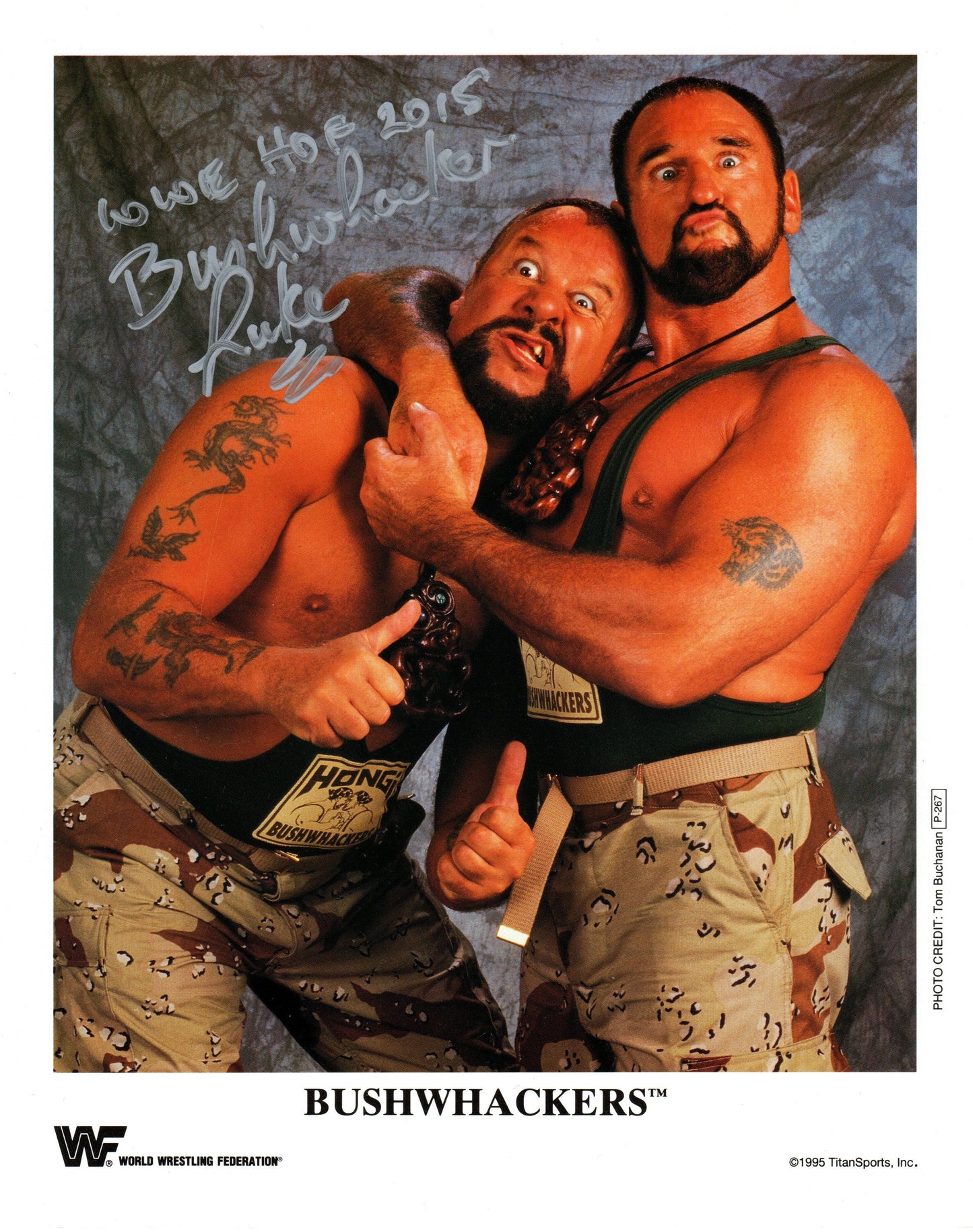 Bushwhacker Luke WWE/WWF Wrestling Signed Promo Photo P-267