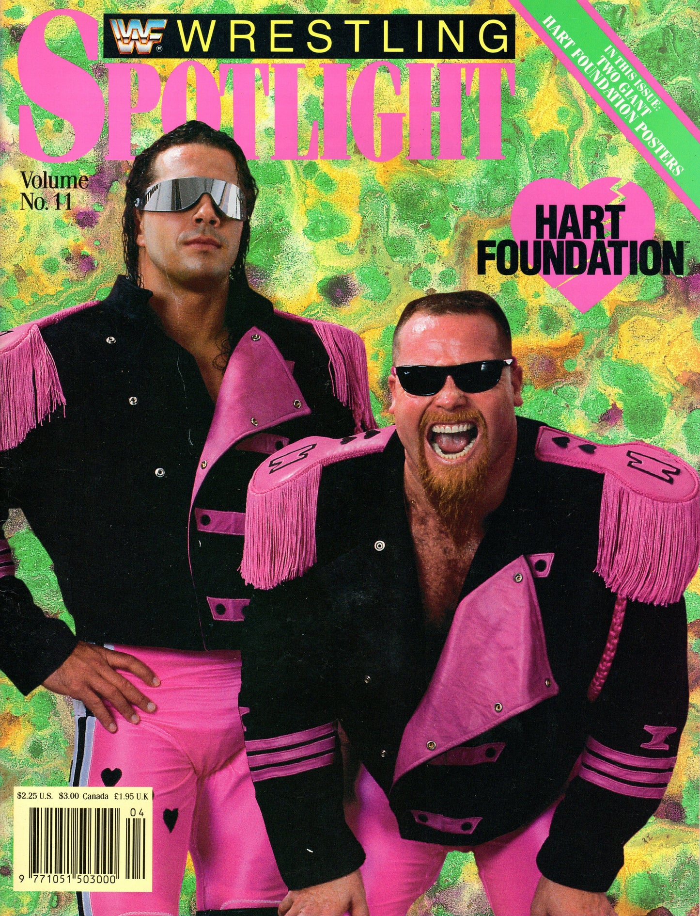 WWF The Hart Foundation Wrestling Spotlight Magazine
