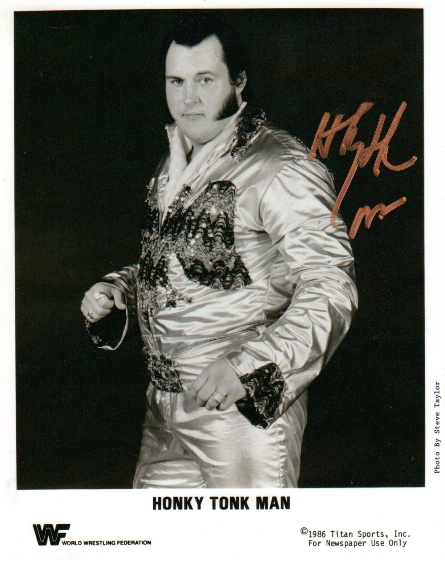 Honky Tonk Man WWF WWE Wrestling Signed Print