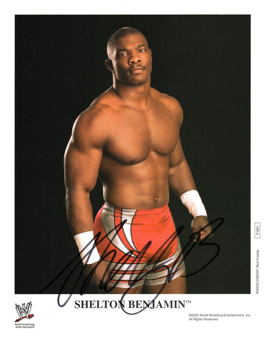 Shelton Benjamin WWE Wrestling Signed Promo Photo P-891