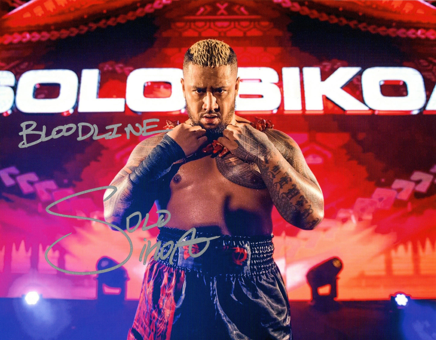 Solo Sikoa WWE Signed Photo