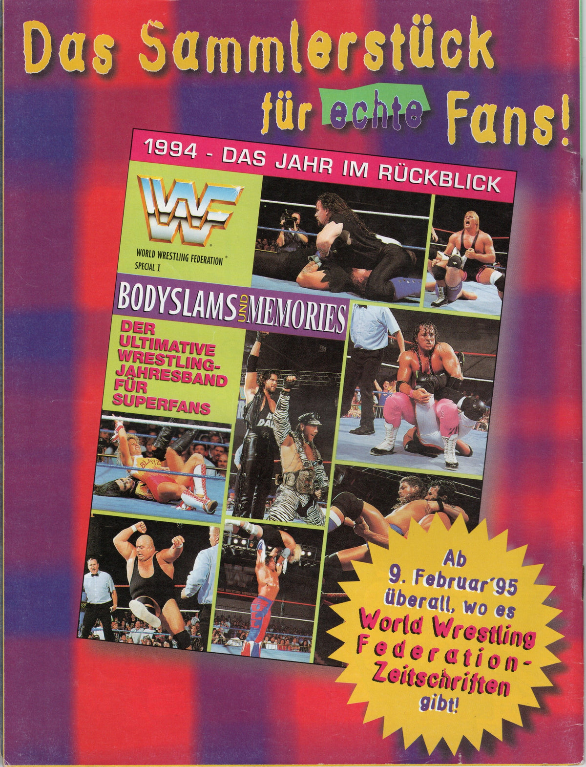 WWF Wrestling Germany Magazine March 1995 With Posters