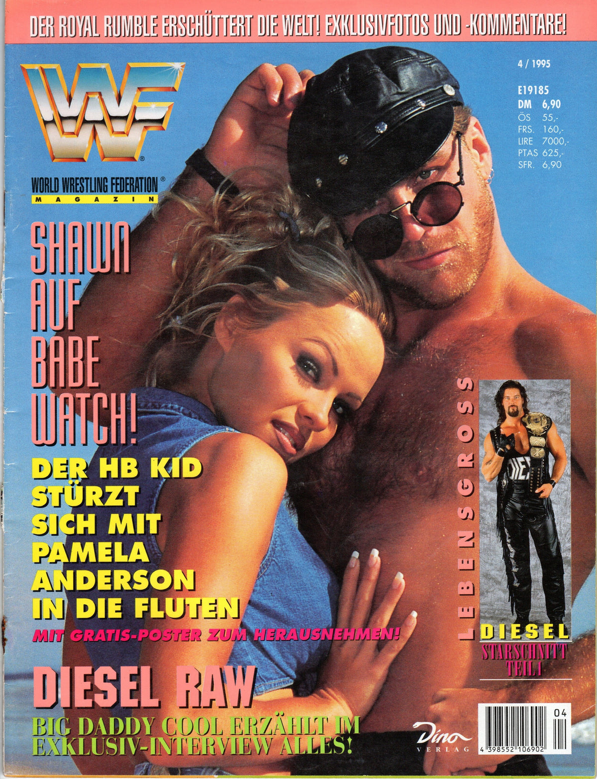 WWF Wrestling Germany Magazine April 1995 With Poster