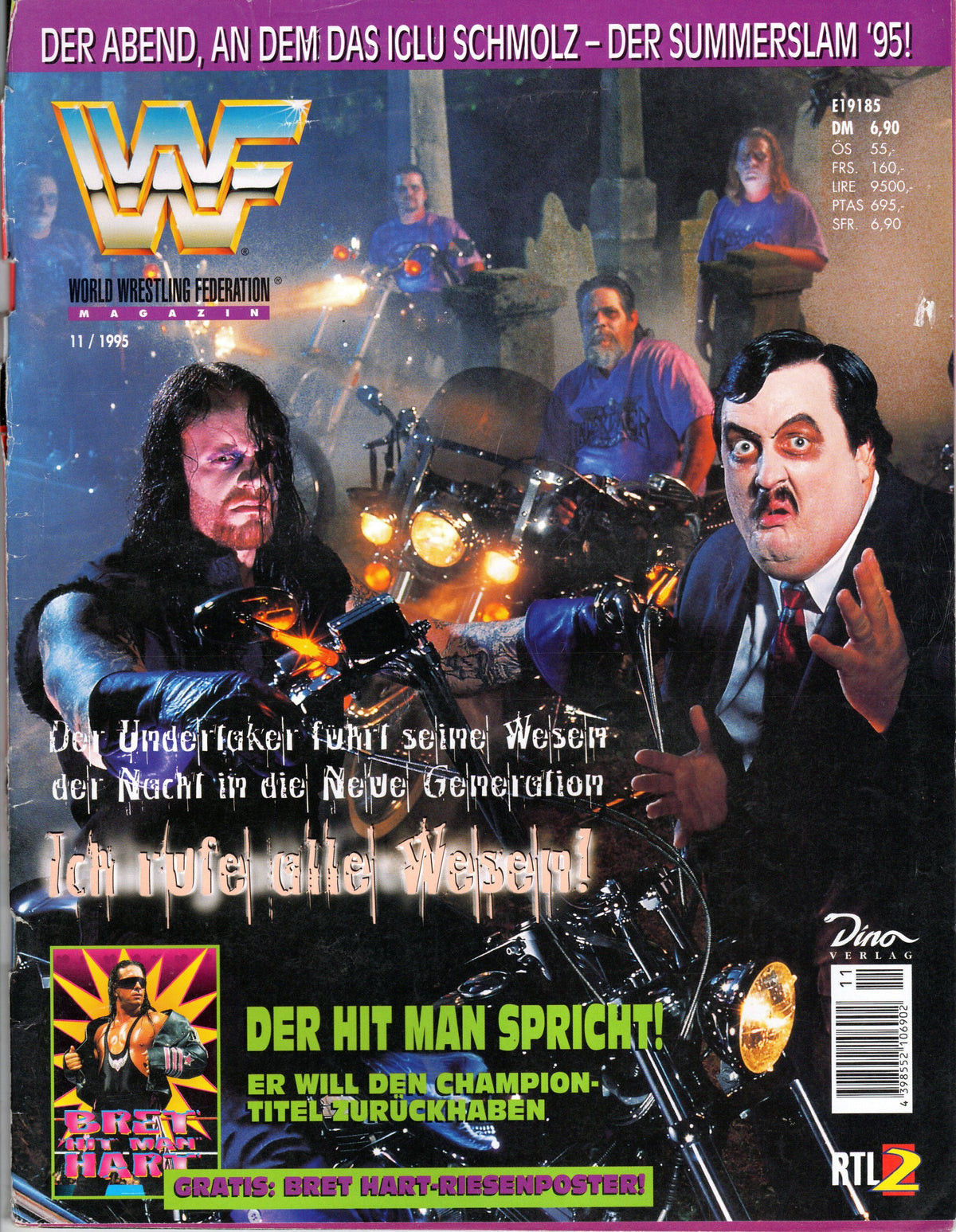 WWF Wrestling Germany Magazine November 1995 With Posters