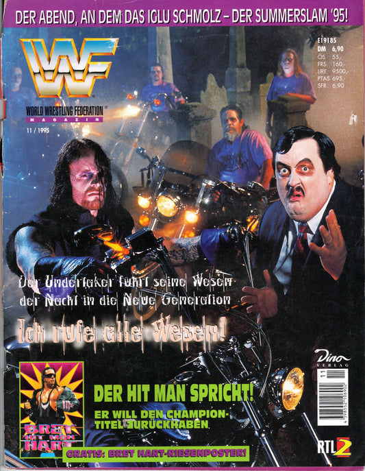WWF Wrestling Germany Magazine November 1995 With Posters