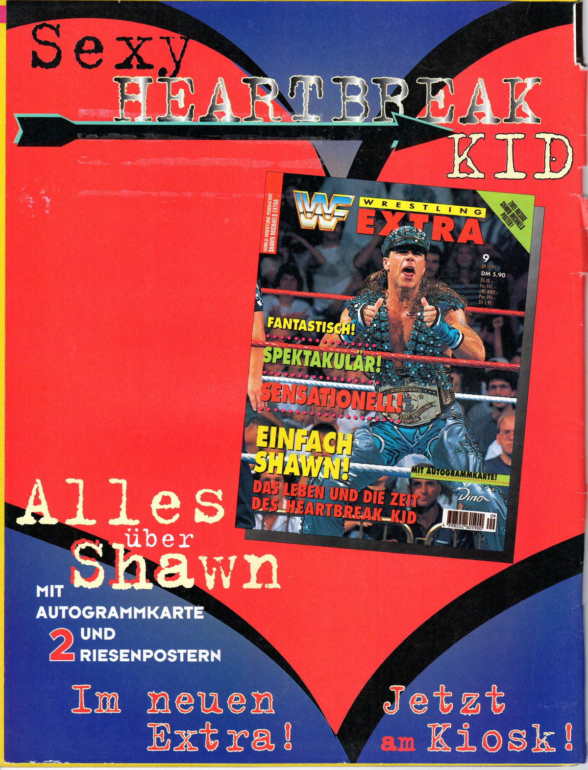 WWF Wrestling Germany Magazine December 1995 With Poster