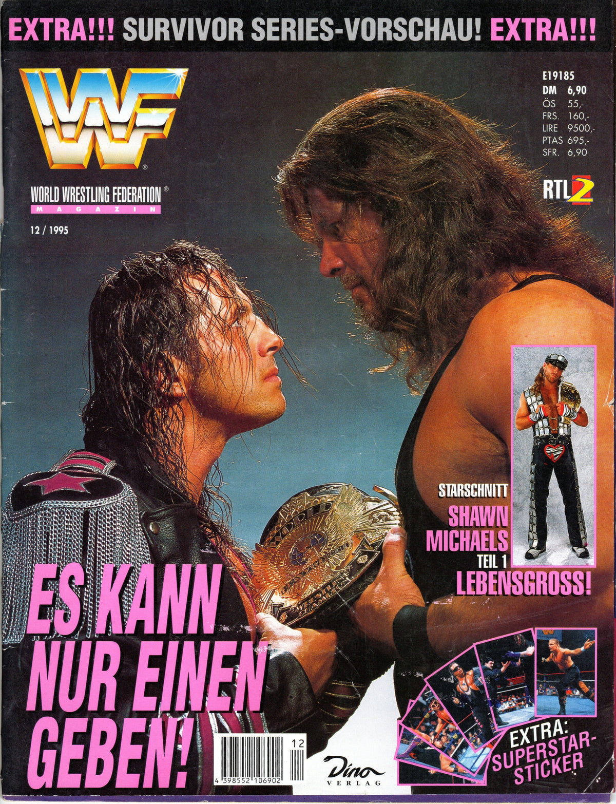 WWF Wrestling Germany Magazine December 1995 With Poster