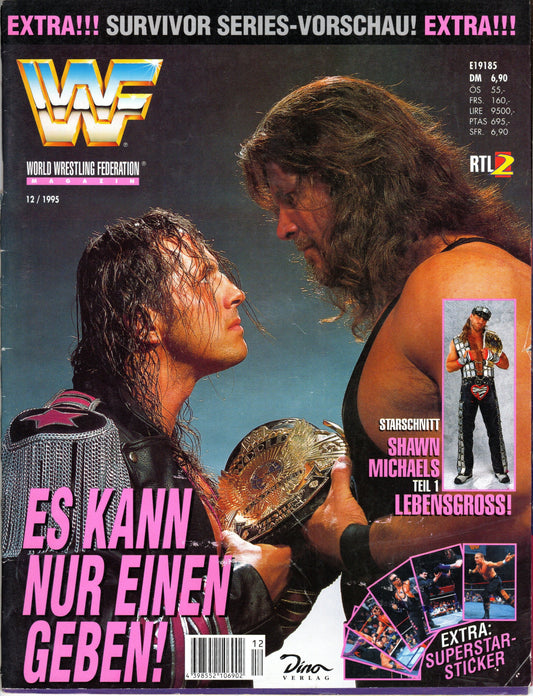 WWF Wrestling Germany Magazine December 1995 With Poster