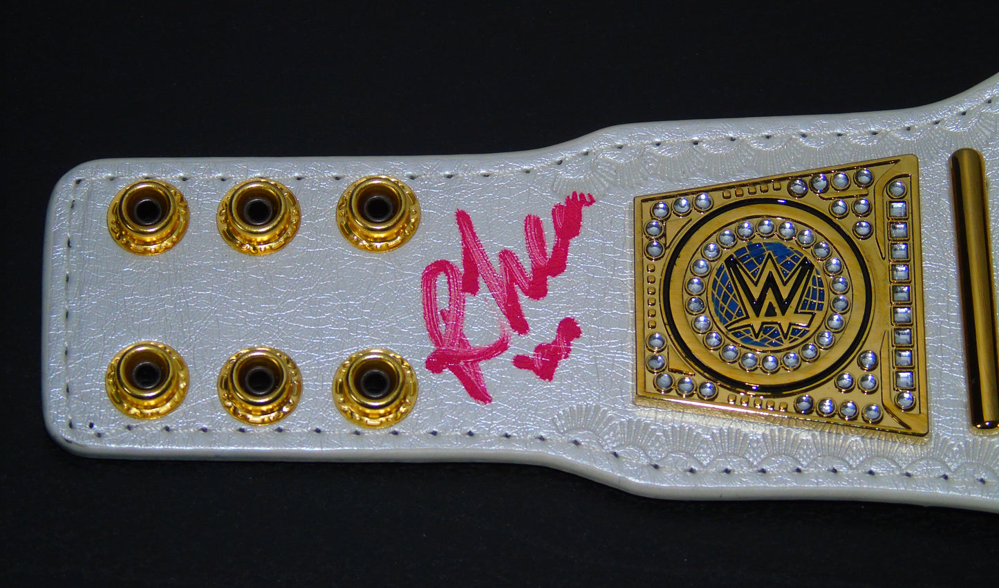 Natalya & Rhea Ripley Signed WWE Smackdown Women's Championship Mini Title Belt