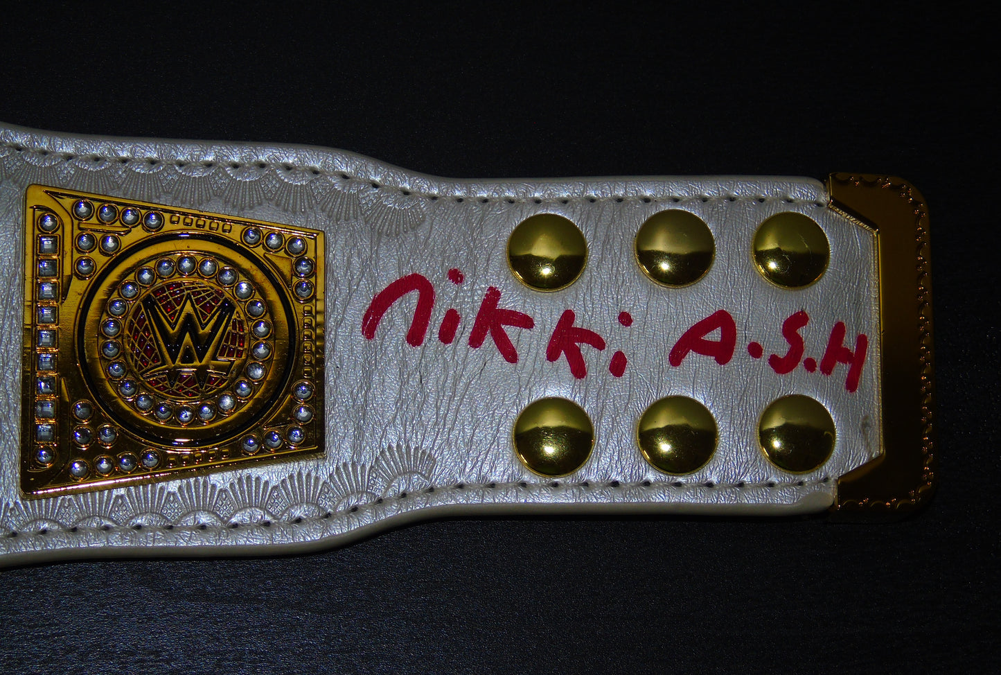 Nikki A.S.H & Asuka Signed WWE Raw Women's Championship Mini Title Belt